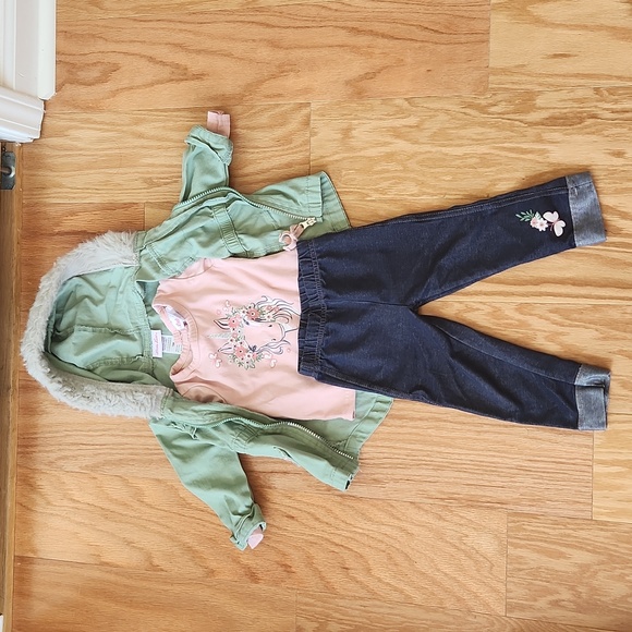 Little Lass matching set with jacket 18 months - Picture 1 of 17